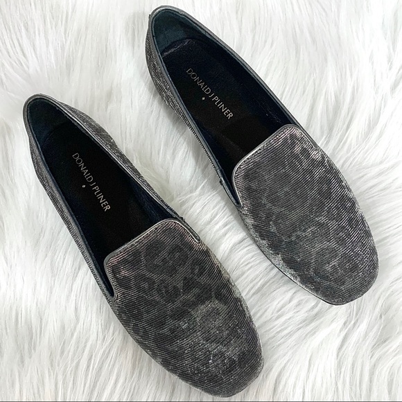 SOLD-Donald J. Pliner Metallic Leopard Loafers - Picture 4 of 8